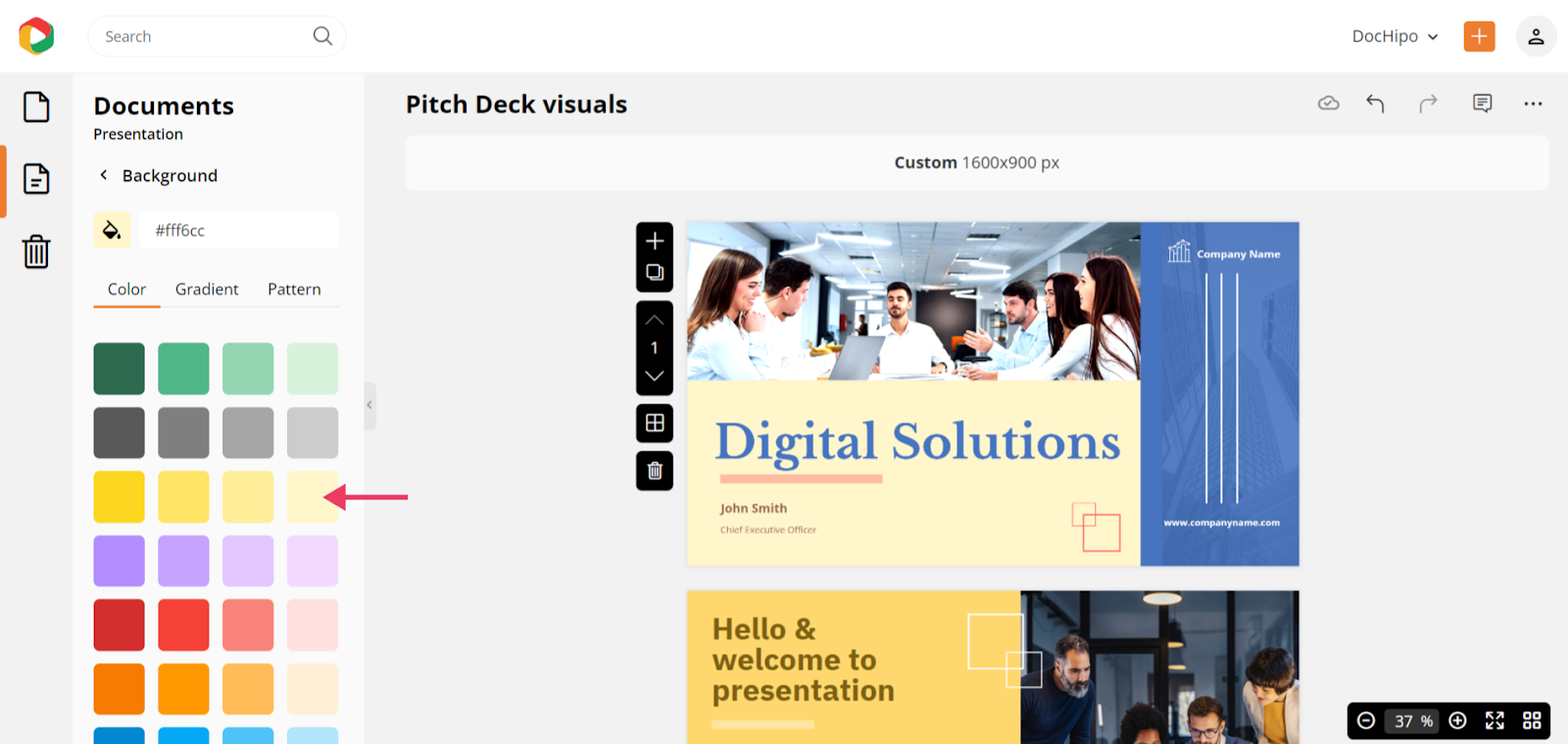 Pitch deck template background Pitch deck template background